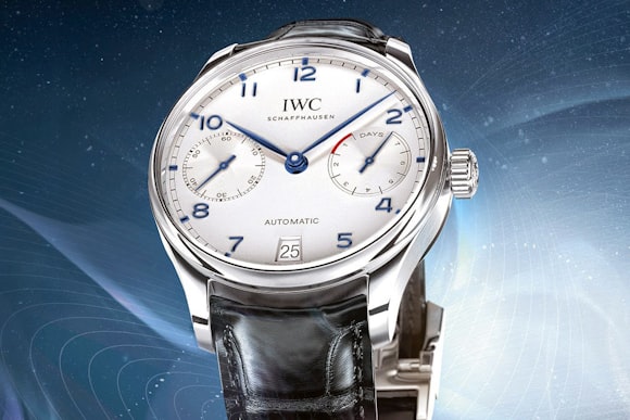 Dev Patel: IWC Portugieser Automatic (Stainless Steel With White Dial)