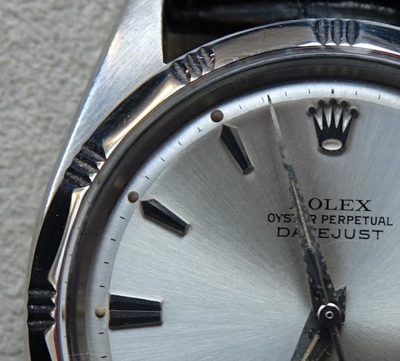 Rolex Datejust Reference 1603 dial detail
