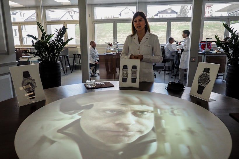 reception area fine crafts workshop jaeger le coultre le sentier
