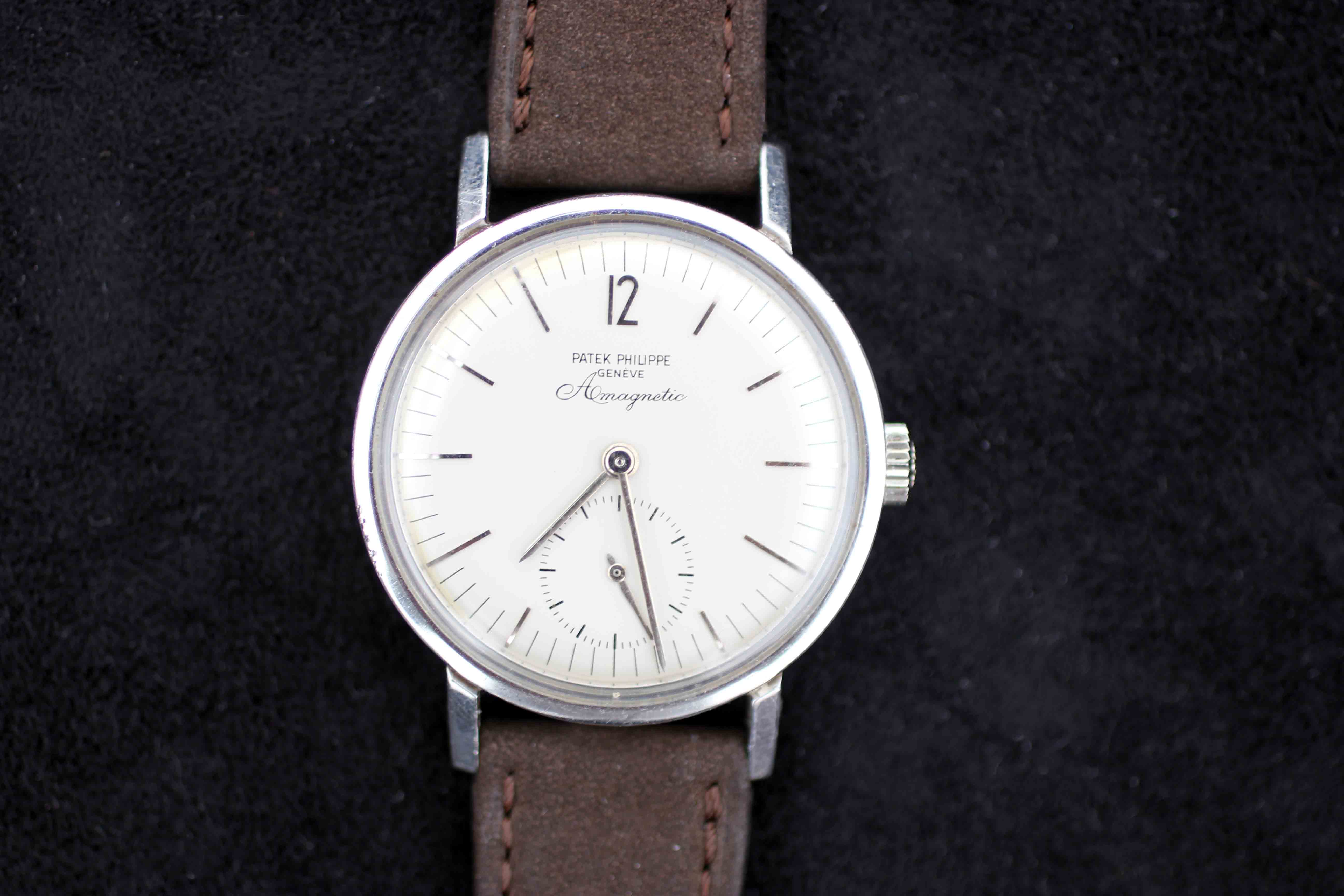 Patek Philippe rare stainless steel anti-magnetic 3417, 35mm, introduced in 1958. 